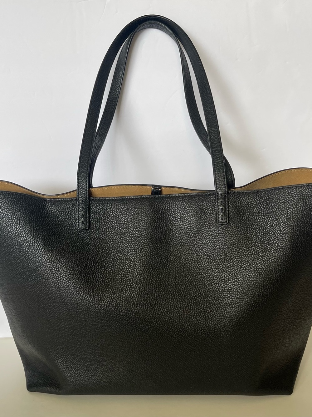 Tory Burch Black Pebbled Leather Tote - Picture 8 of 16